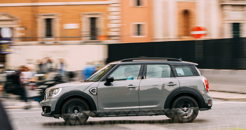 Gray Mini Cooper Countryman Car