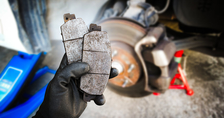 Worn Out Car Brake Pads